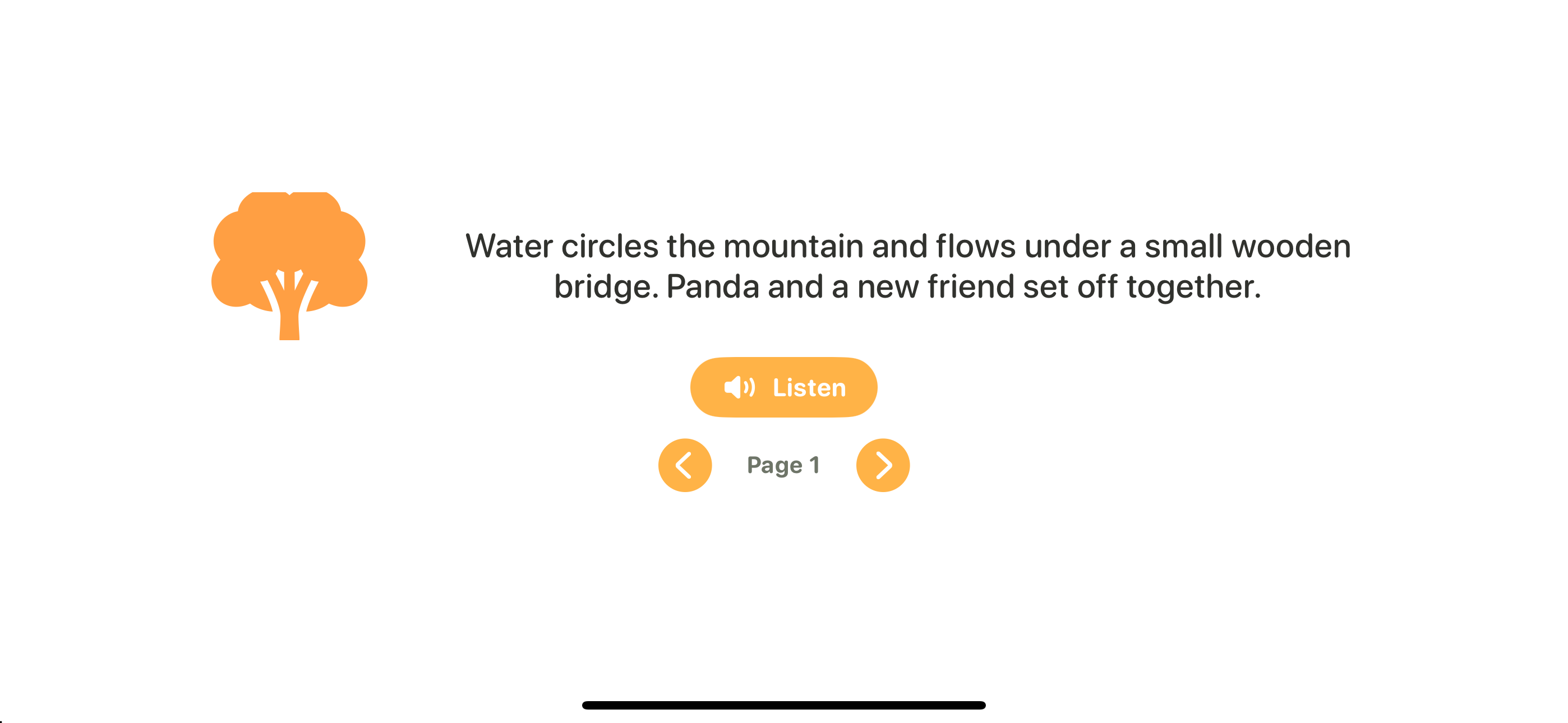 A bilingual short story with read-aloud narration